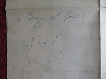 LA BRUJA DEL AMOR FOLDED ARGENTINA ONE SHEET POSTER RICHARD JOHNSON 1966 Rendezvous Cinema Movie posters