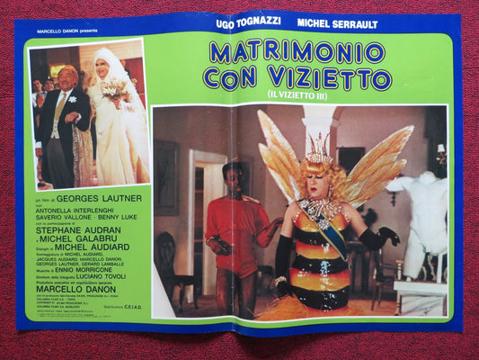 LA CAGE AUX FOLLES 3: THE WEDDING - A ITALIAN FOTOBUSTA POSTER TOGNAZZI 1985 Rendezvous Cinema Movie posters