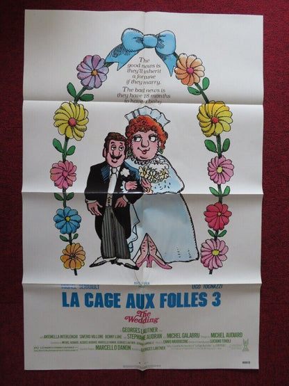 LA CAGE AUX FOLLES 3 / THE WEDDING FOLDED US ONE SHEET POSTER 1986 Movie posters
