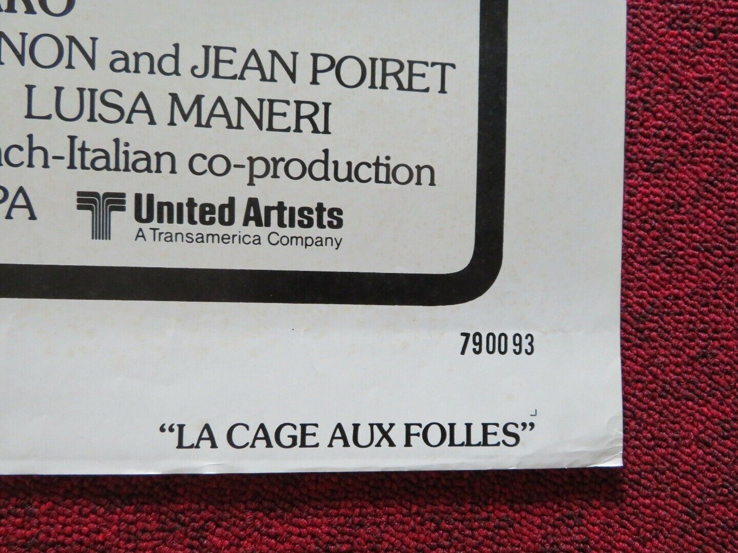 LA CAGE AUX FOLLES / BIRDS OF A FEATHER FOLDED US ONE SHEET POSTER 1978 Movie posters