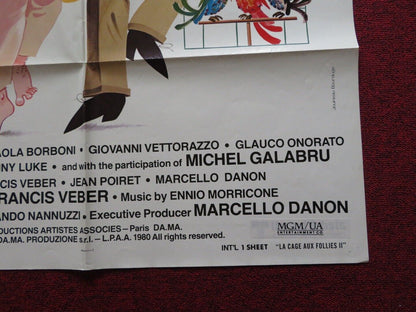 LA CAGE AUX FOLLES II FOLDED US ONE SHEET POSTER MICHEL SERRAULT U. TOGNAZZI '80 - Rendezvous Cinema