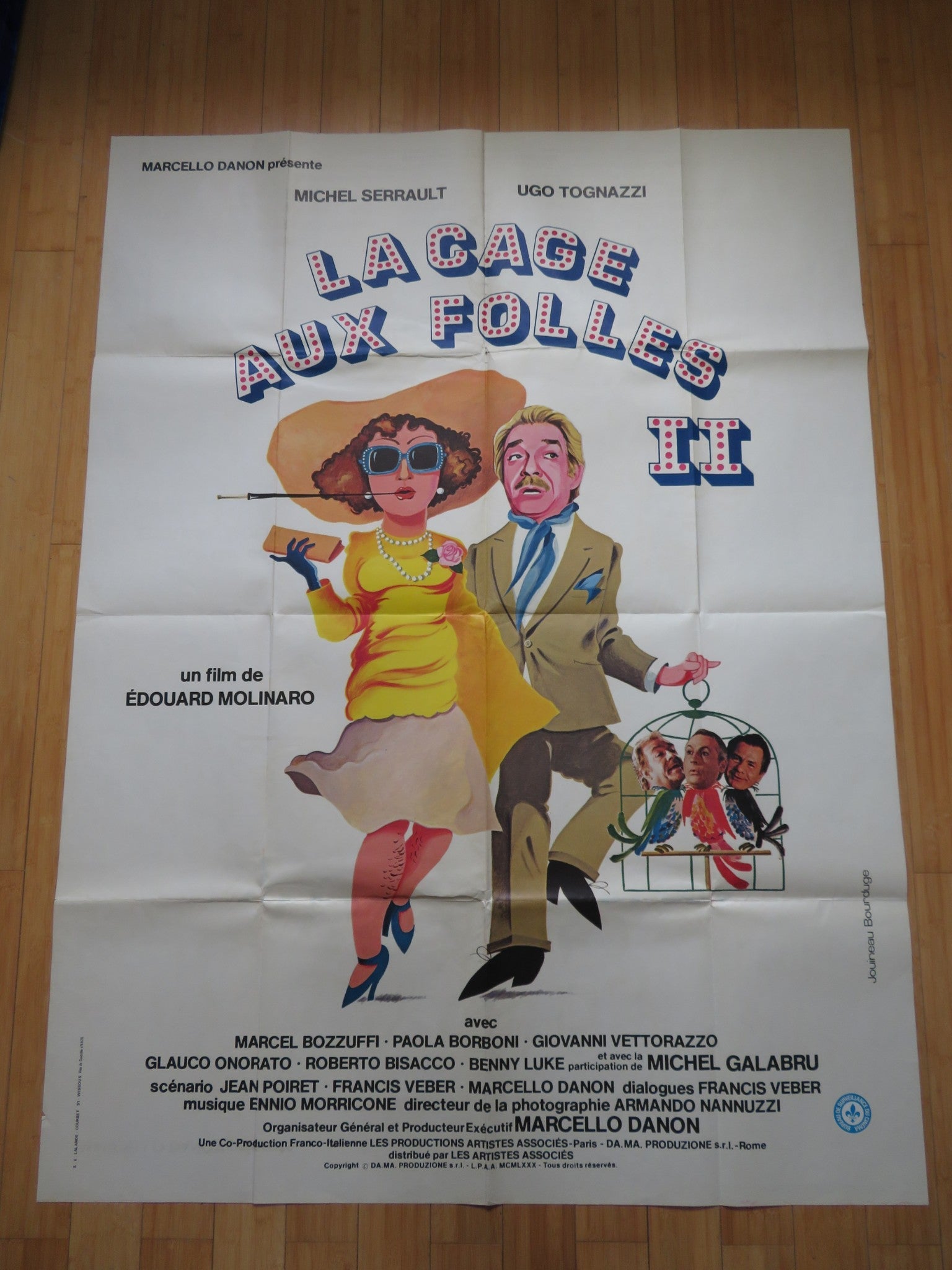 LA CAGE AUX FOLLES II FRENCH GRANDE POSTER MICHEL SERRAULT UGO TOGNAZZI 1980 Rendezvous Cinema Movie posters