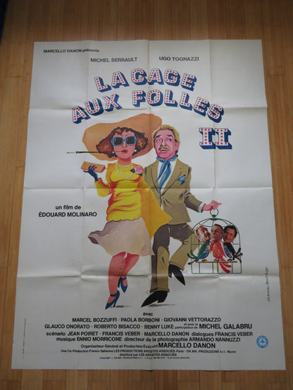 LA CAGE AUX FOLLES II FRENCH GRANDE POSTER MICHEL SERRAULT UGO TOGNAZZI 1980 Rendezvous Cinema Movie posters