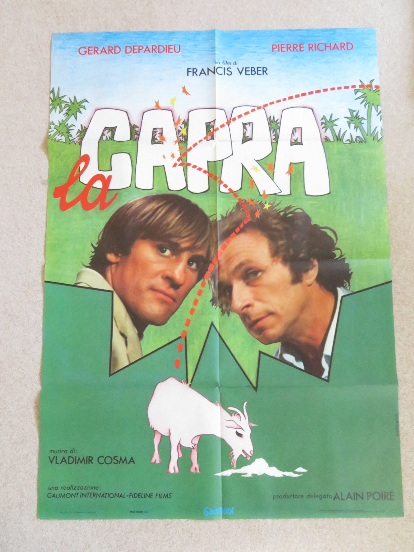 LA CAPRA / LA CHEVRE 2 ITALIAN 2 FOGLIO POSTER P.RICHARD GERARD DEPARDIEU 1981 Rendezvous Cinema Movie posters
