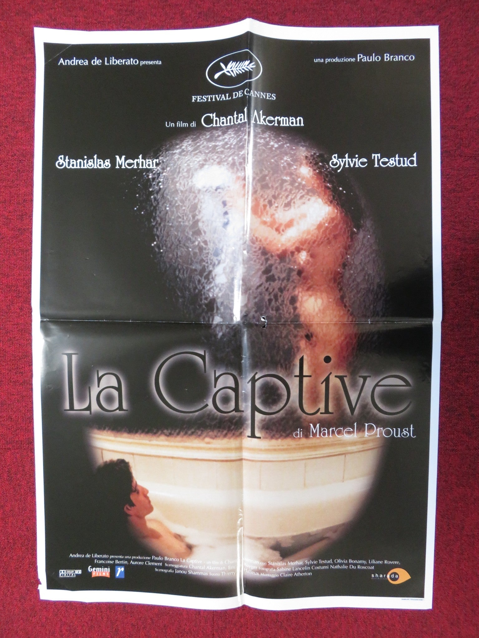 LA CAPTIVE ITALIAN FOGLIO POSTER STANISLAS MERHAR SYLVIE TESTUD 2000 Rendezvous Cinema Movie posters