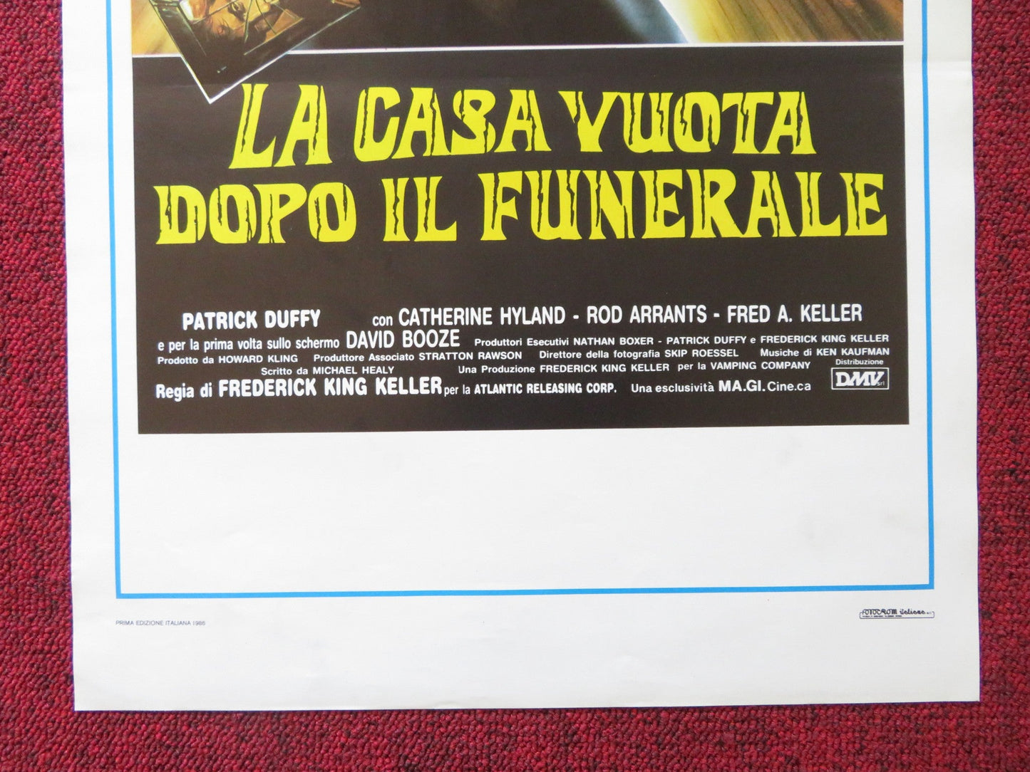 LA CASA VUOTA DOPO IL FUNERALE ITALIAN LOCANDINA POSTER PATRICK DUFFY 1984 Rendezvous Cinema Movie posters