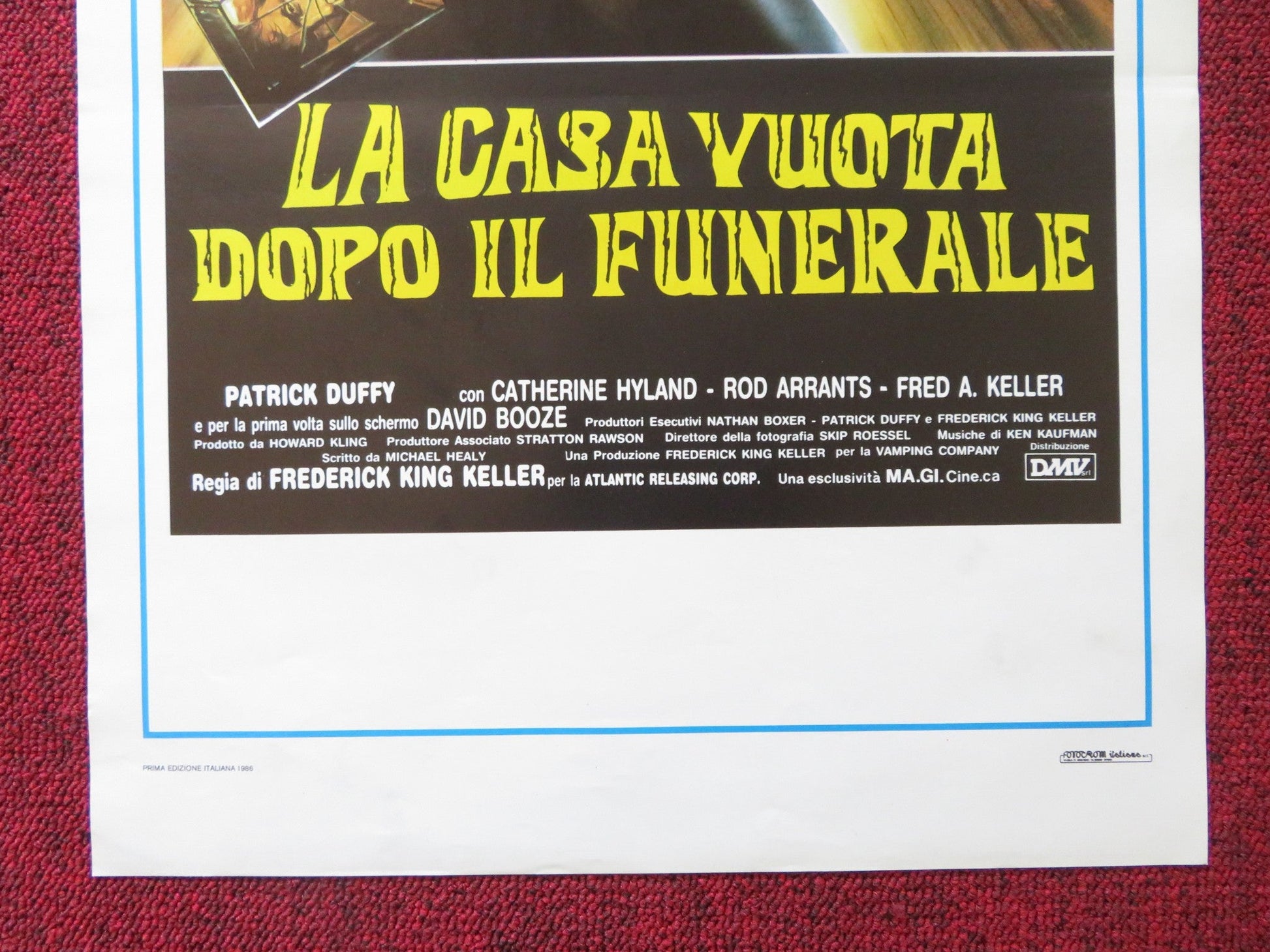 LA CASA VUOTA DOPO IL FUNERALE ITALIAN LOCANDINA POSTER PATRICK DUFFY 1984 Rendezvous Cinema Movie posters