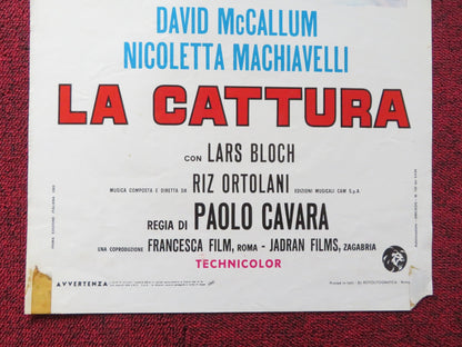 LA CATTURA ITALIAN LOCANDINA POSTER DAVID MCCALLUM NICOLETTA MACHIAVELLI 1969 Rendezvous Cinema Movie posters