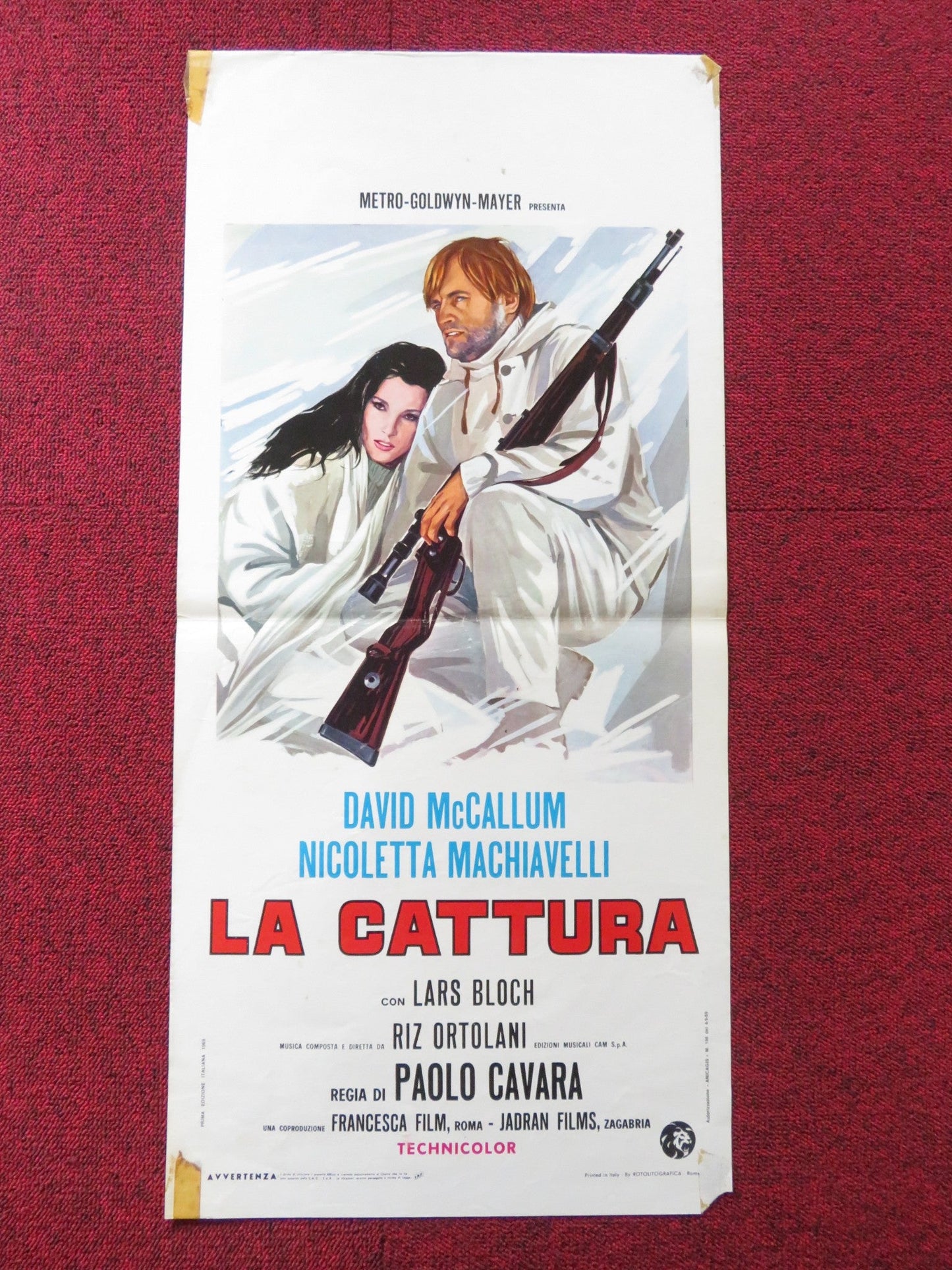 LA CATTURA ITALIAN LOCANDINA POSTER DAVID MCCALLUM NICOLETTA MACHIAVELLI 1969 Rendezvous Cinema Movie posters