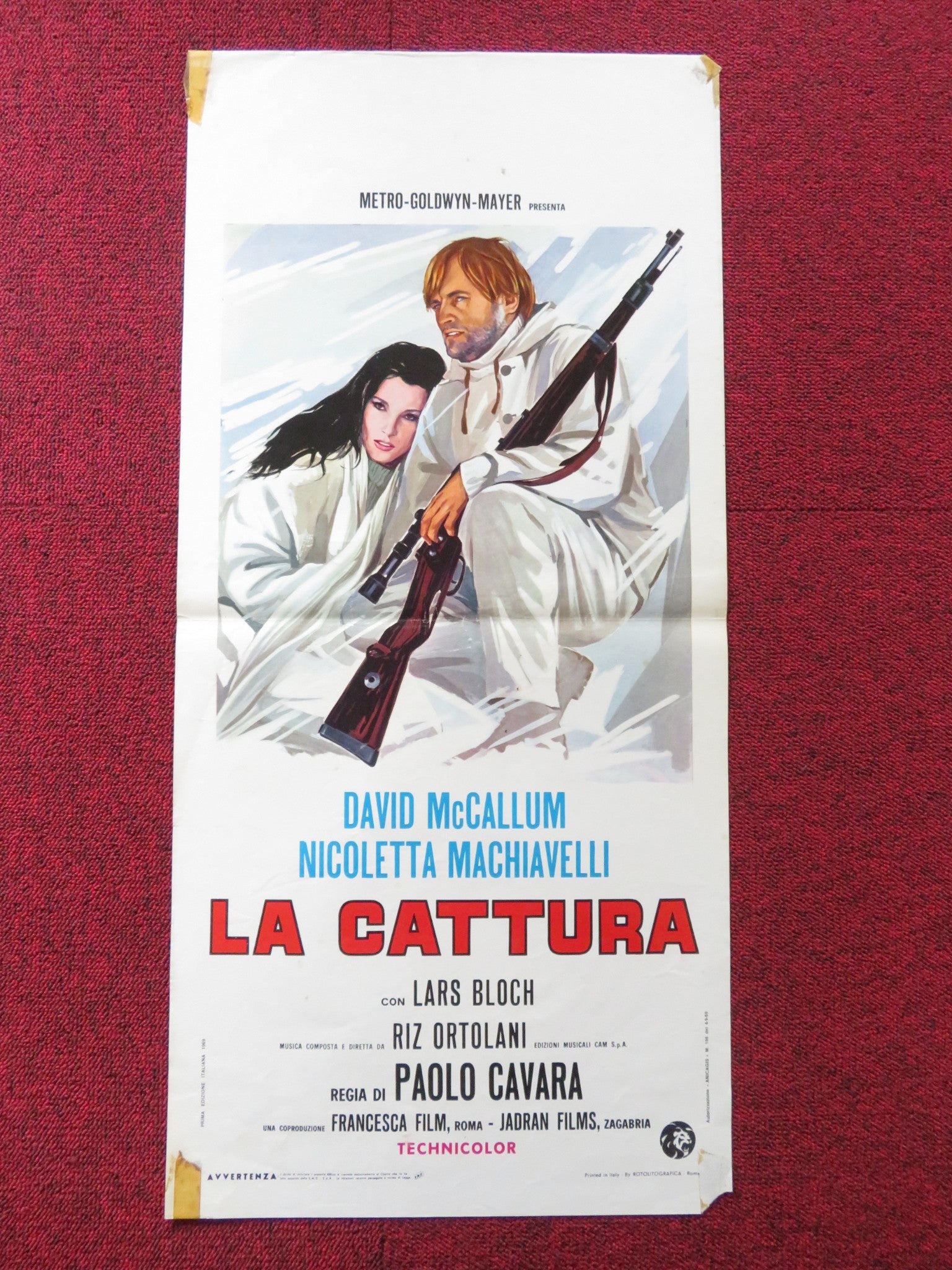 LA CATTURA ITALIAN LOCANDINA POSTER DAVID MCCALLUM NICOLETTA MACHIAVELLI 1969 Rendezvous Cinema Movie posters