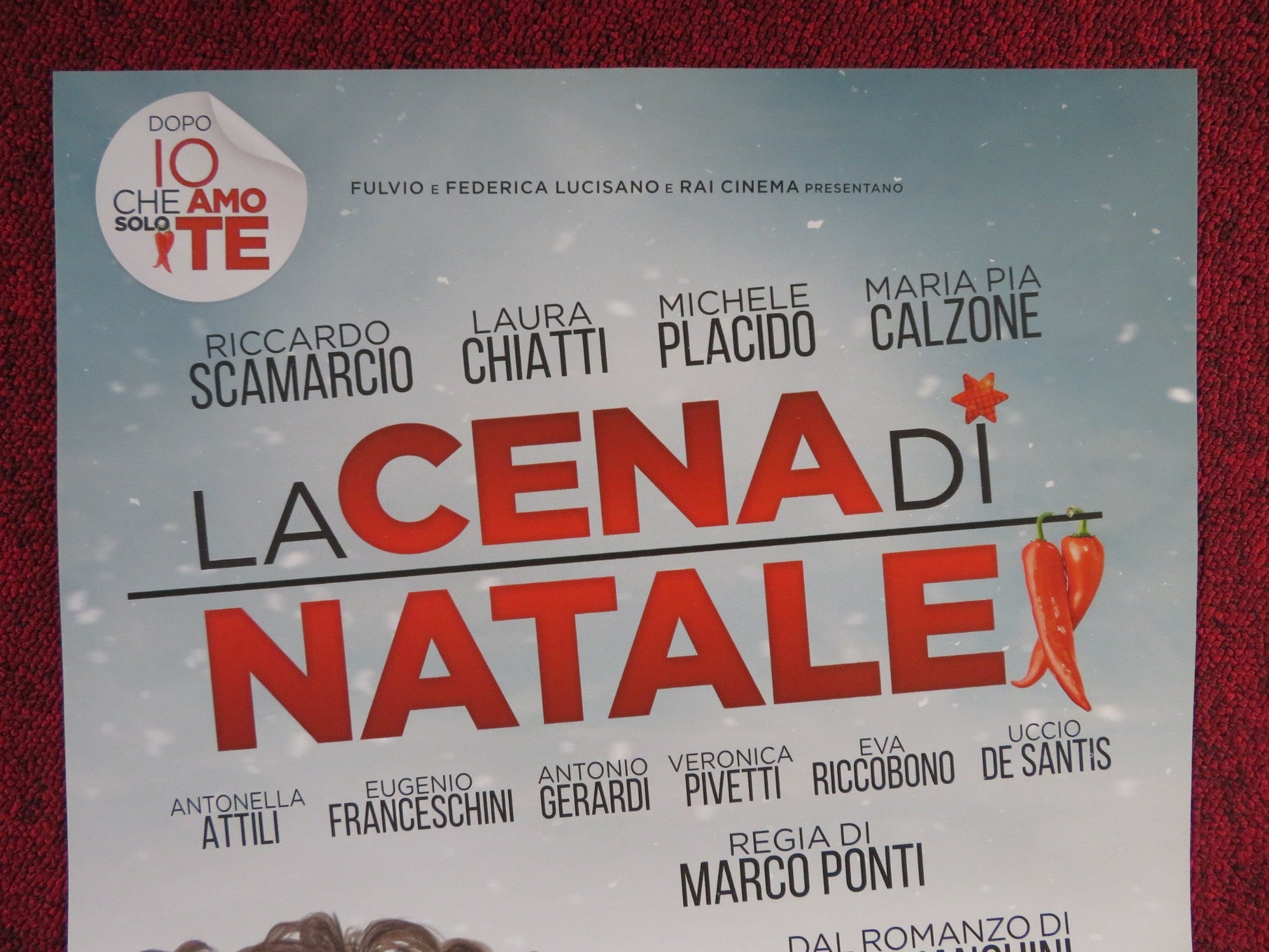 LA CENA DI NATALE ITALIAN LOCANDINA POSTER RICCARDO SCAMARCIO LAURA CHIATTI 2016 Rendezvous Cinema Movie posters