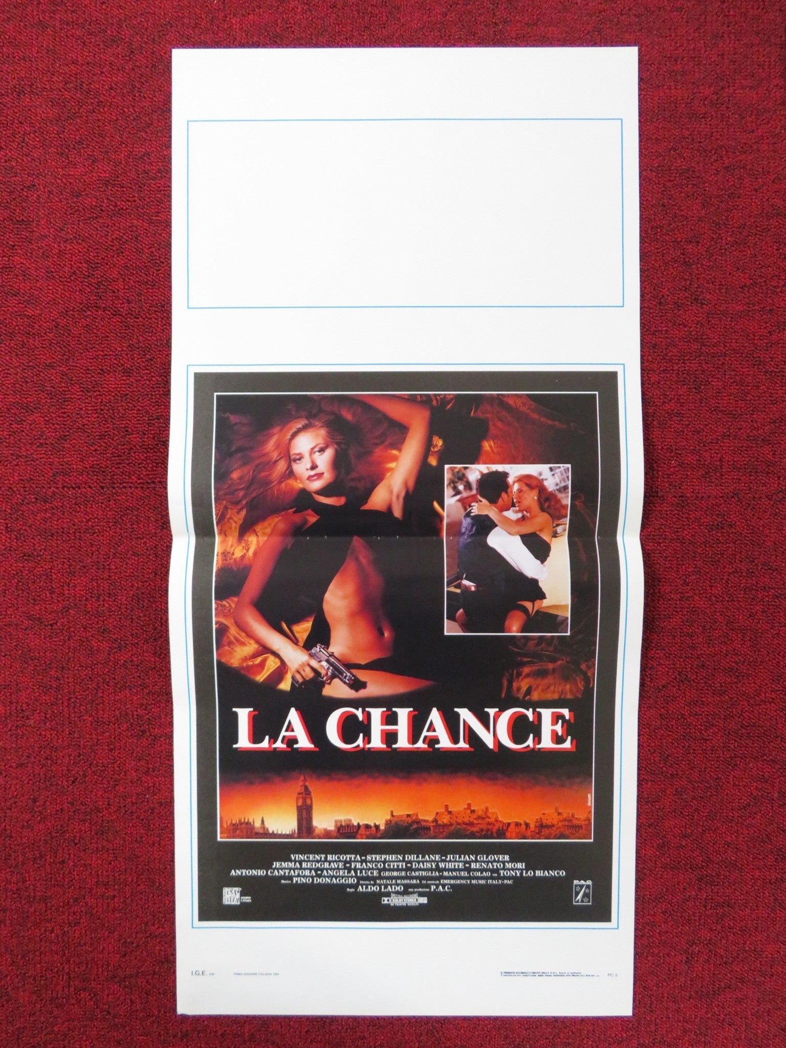 LA CHANCE ITALIAN LOCANDINA POSTER VINCENT RICOTTA STEPHEN DILLANE 1994 Rendezvous Cinema Movie posters