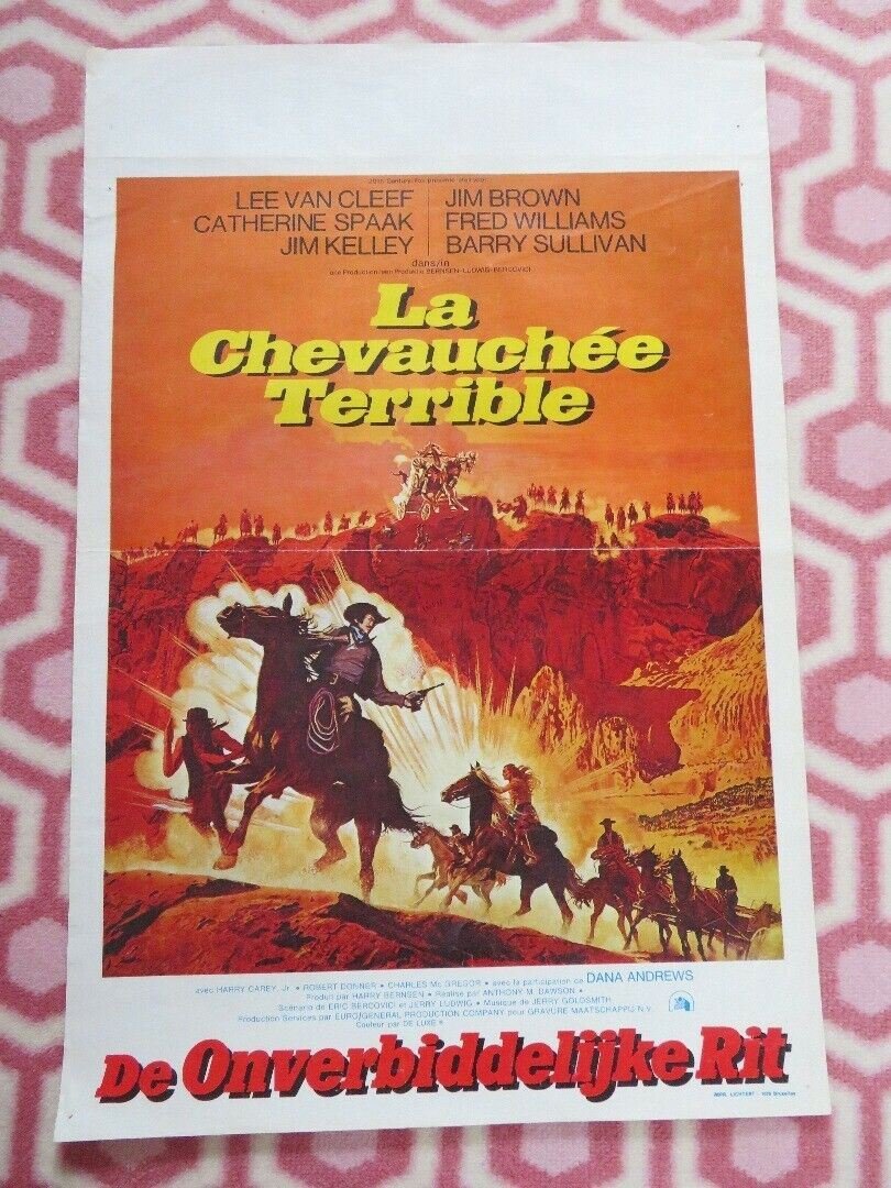 LA CHEVAUCHEE TERRIBLE/ Take a Hard Ride BELGIUM (21.5"x 14.5") POSTER 1975 Movie posters