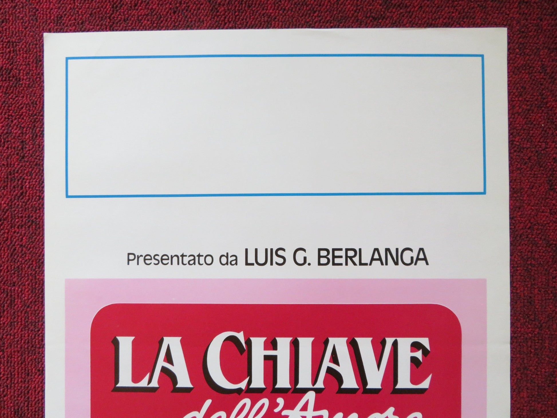 LA CHIAVE DELL'AMORE ITALIAN LOCANDINA POSTER JOAQUIN HINOJOSA 1980 Rendezvous Cinema Movie posters