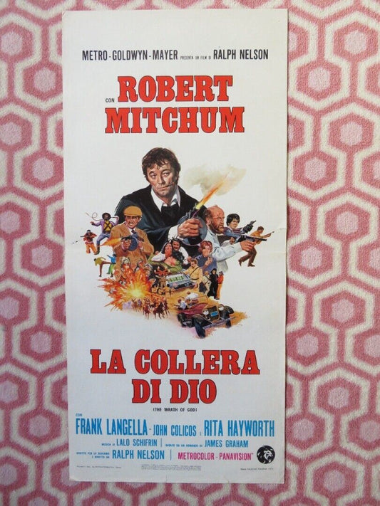 LA COLLERA DI DIO/ THE WRATH OF GOD ITALIAN LOCANDINA (27.5"x13") POSTER 1972 Movie posters