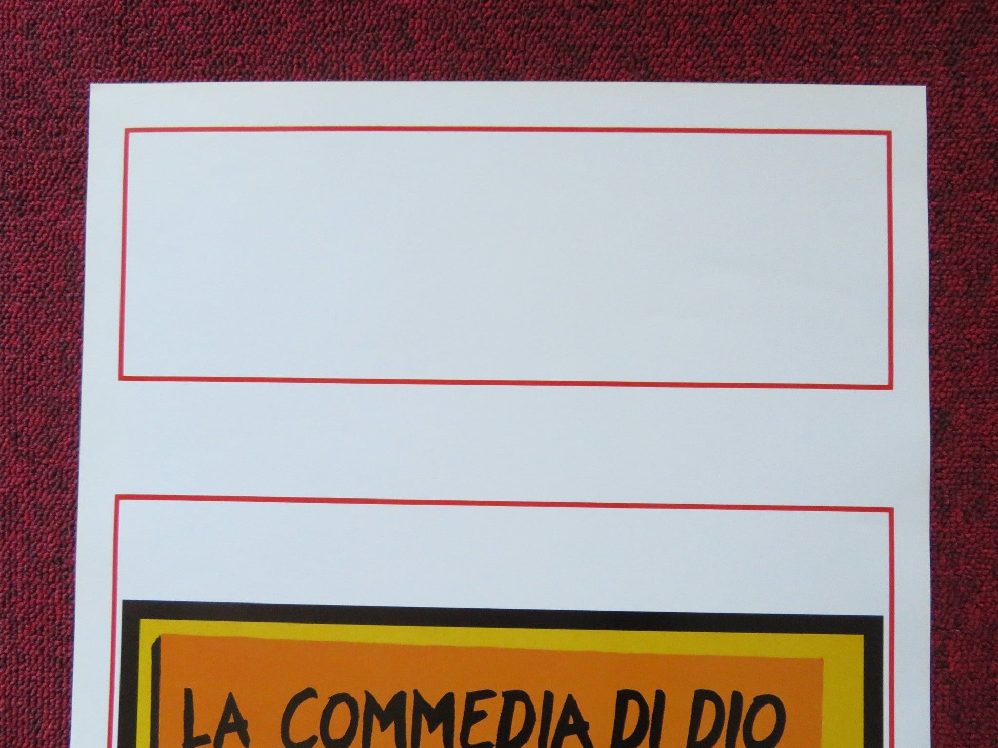 LA COMMEDIA DI DIO ITALIAN LOCANDINA POSTER CLAUDIA TEIXEIRA 1995 Rendezvous Cinema Movie posters