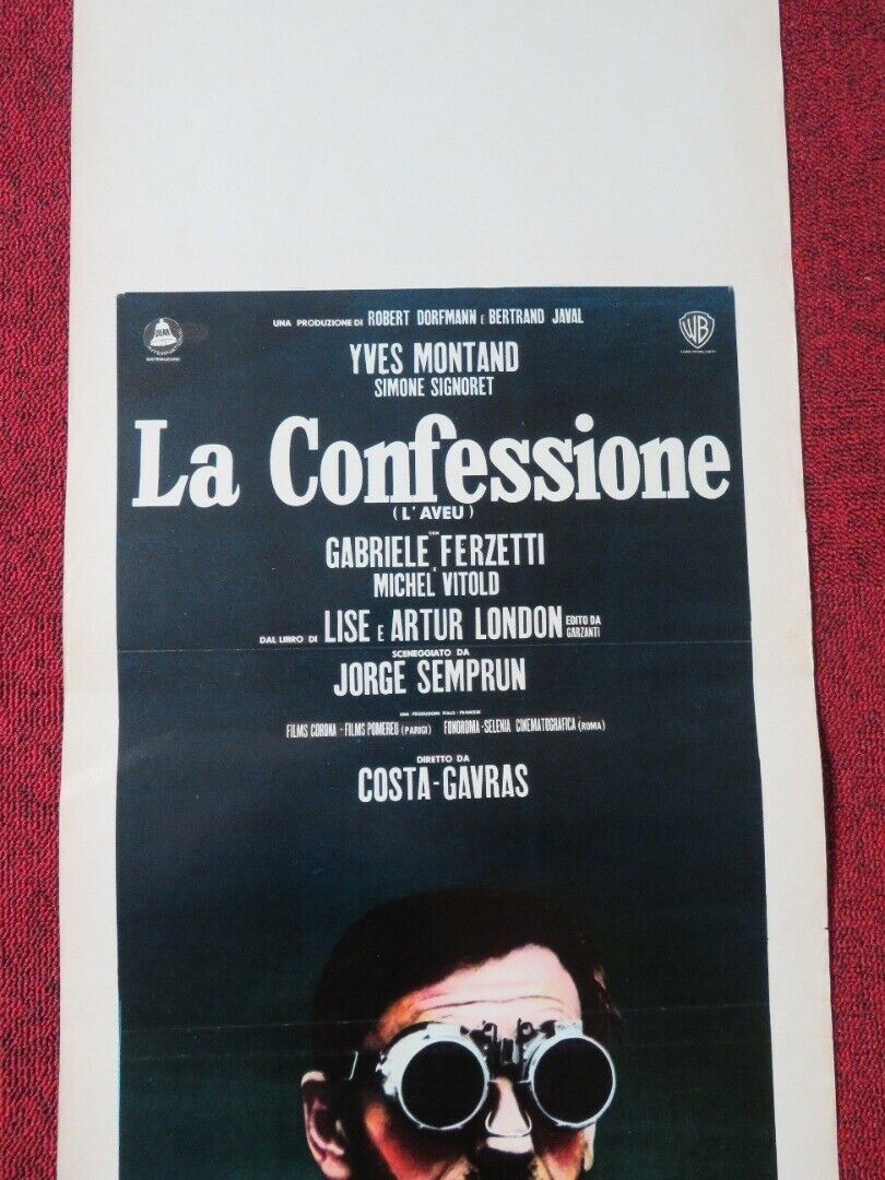 LA CONFESSIONE / L'AVEU ITALIAN LOCANDINA (27.5"x13") POSTER YVES MONTAND 1970 - Rendezvous Cinema