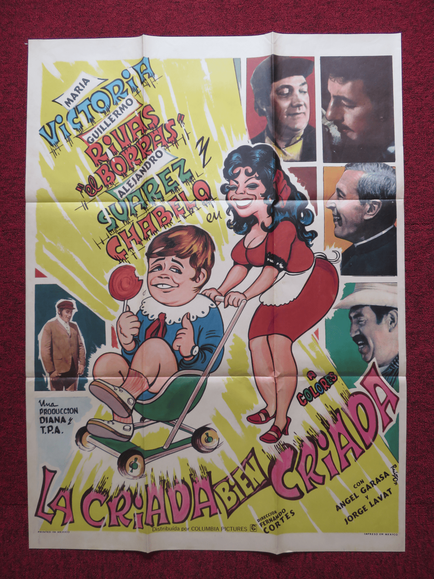 LA CRIADA BIEN CRIADA FOLDED MEXICAN POSTER MARIA VICTORIA GUILLERMO RIVAS 1972 Rendezvous Cinema Movie posters