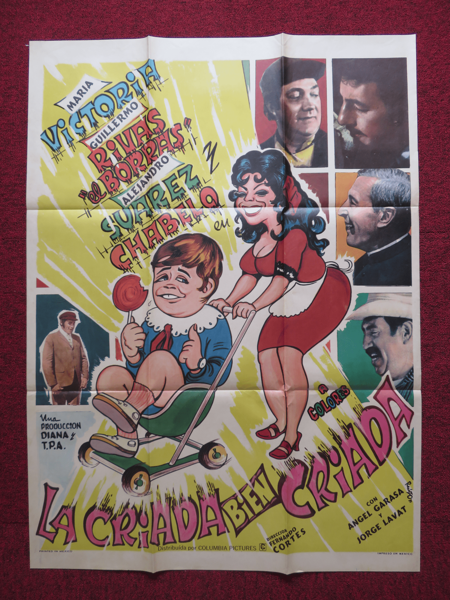 LA CRIADA BIEN CRIADA FOLDED MEXICAN POSTER MARIA VICTORIA GUILLERMO RIVAS 1972 Rendezvous Cinema Movie posters