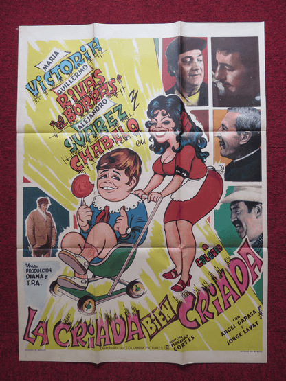 LA CRIADA BIEN CRIADA FOLDED MEXICAN POSTER MARIA VICTORIA GUILLERMO RIVAS 1972 Rendezvous Cinema Movie posters