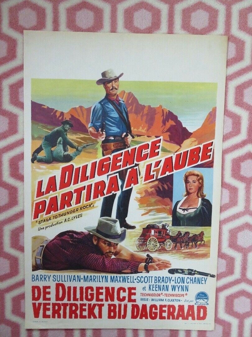 LA DILIGENCE PARTIRA A L'AUBE/STAGE TO THUNDER ROCK BELGIUM POSTER 1964 Movie posters