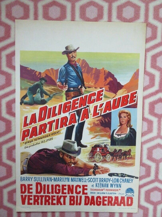 LA DILIGENCE PARTIRA A L'AUBE/STAGE TO THUNDER ROCK BELGIUM POSTER 1964 Movie posters