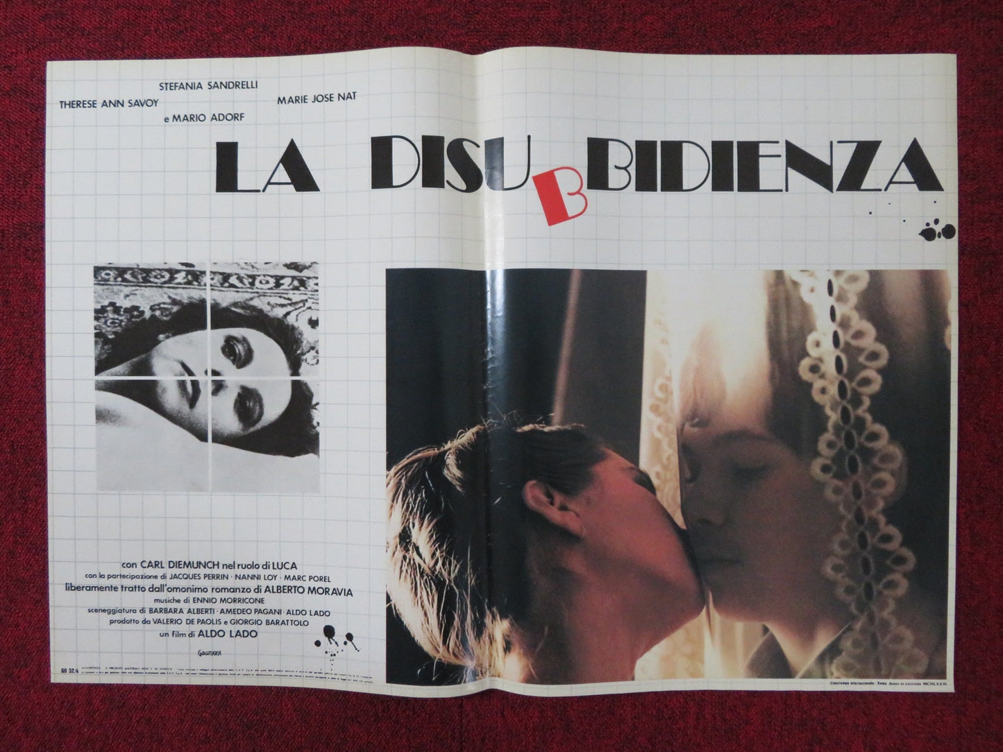 LA DISUBBIDIENZA - A ITALIAN FOTOBUSTA POSTER STEFANIA SANDRELLI M. ADORF 1981 Rendezvous Cinema Movie posters