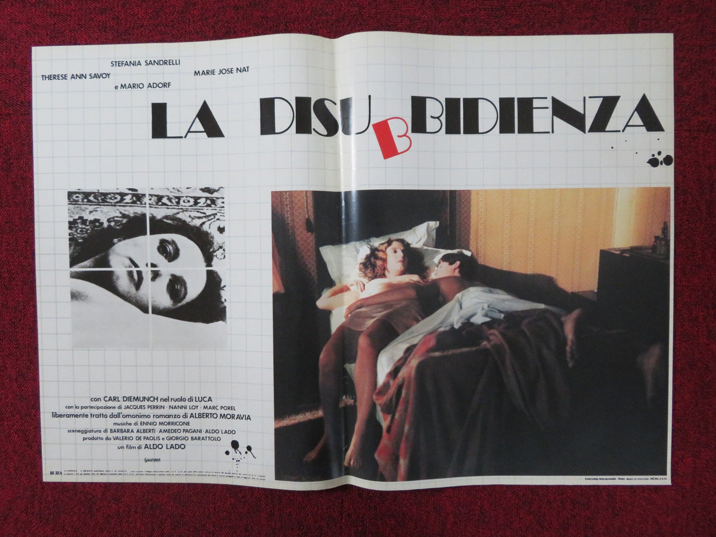 LA DISUBBIDIENZA - B ITALIAN FOTOBUSTA POSTER STEFANIA SANDRELLI M. ADORF 1981 Rendezvous Cinema Movie posters