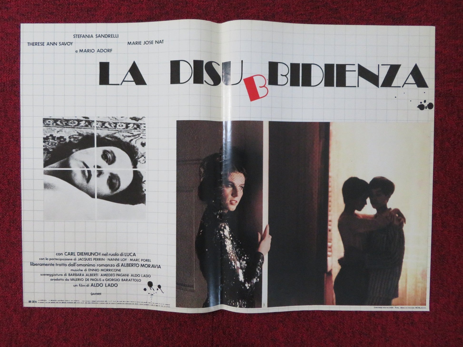 LA DISUBBIDIENZA - E ITALIAN FOTOBUSTA POSTER STEFANIA SANDRELLI M. ADORF 1981 Rendezvous Cinema Movie posters