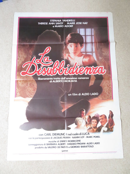 LA DISUBBIDIENZA ITALIAN 2 FOGLIO POSTER STEFANIA SANDRELLI MARIO ADOF 1981 Rendezvous Cinema Movie posters