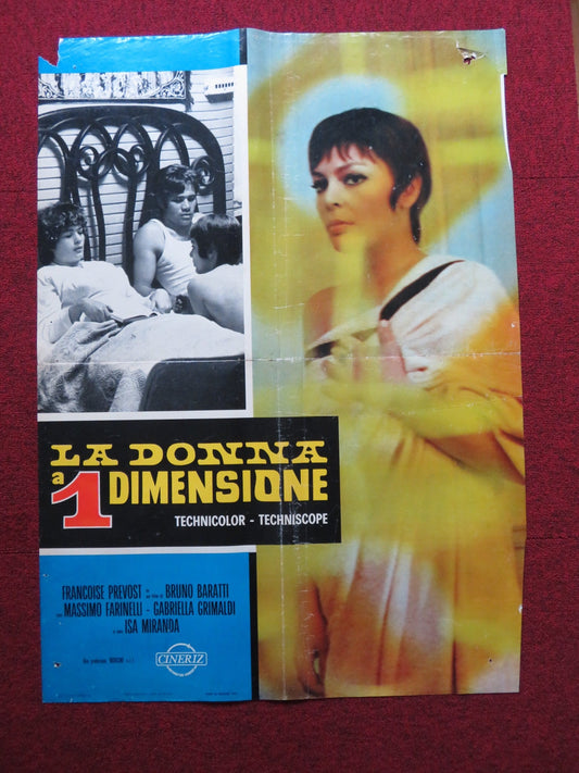 LA DONNA A UNA DIMENSIONE ITALIAN FOGLIO POSTER FRANCOISE PREVOST FARINELLI 1970 Rendezvous Cinema Movie posters