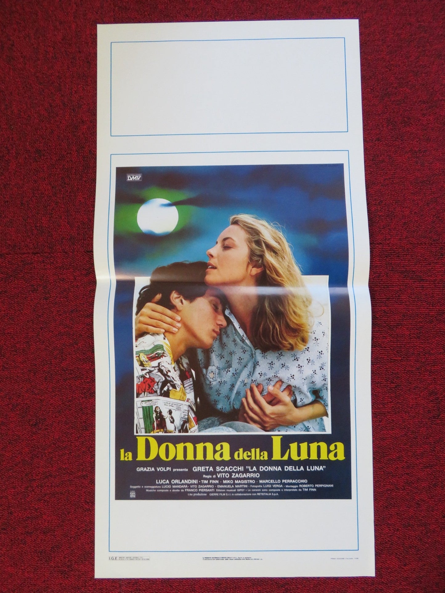 LA DONNA DELLA LUNA ITALIAN LOCANDINA (27.5"x13") POSTER GRETA SCACCHI 1988 Rendezvous Cinema Movie posters