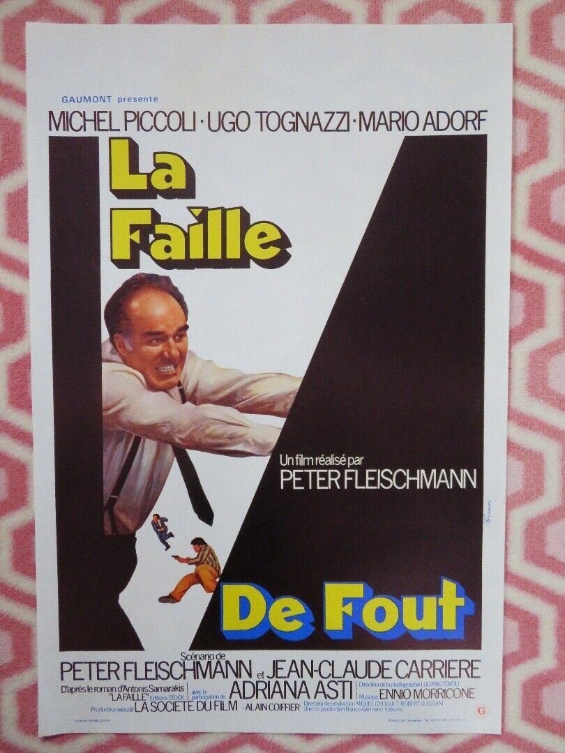 LA FAILLE / Weak Spot BELGIUM (21.5"x14.5") POSTER MICHEL PICCOLI 1975 Movie posters