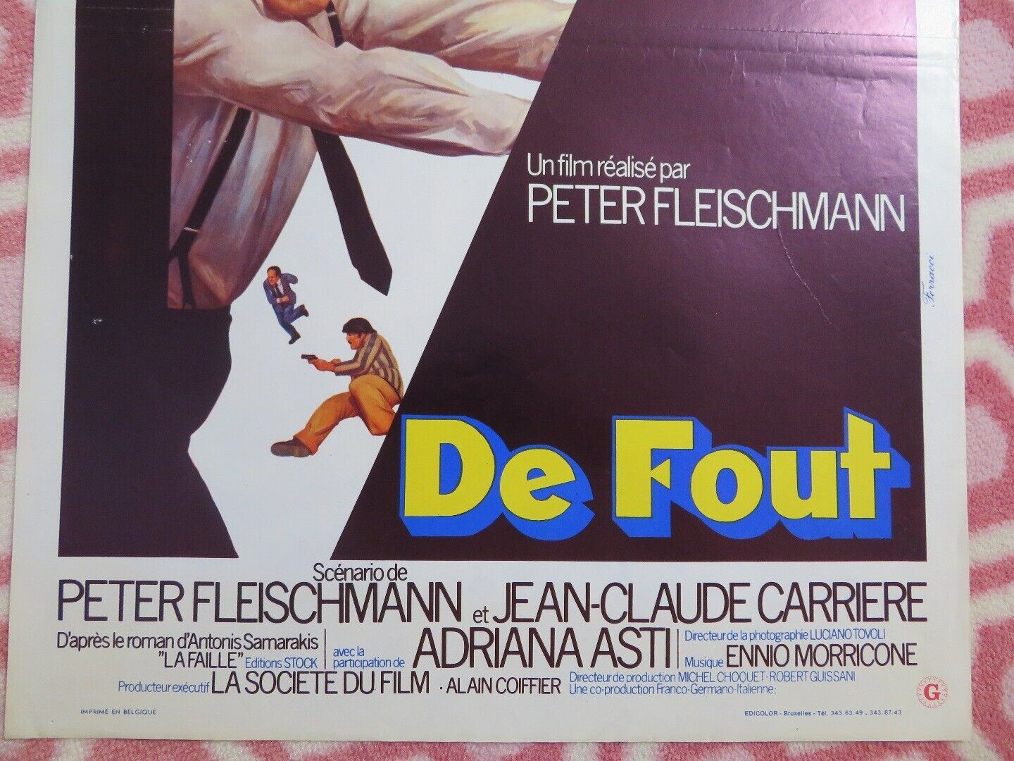 LA FAILLE / Weak Spot BELGIUM (21.5"x14.5") POSTER MICHEL PICCOLI 1975 Movie posters