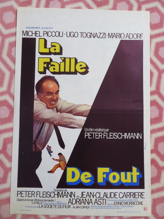 LA FAILLE / Weak Spot BELGIUM (21.5"x14.5") POSTER MICHEL PICCOLI 1975 Movie posters