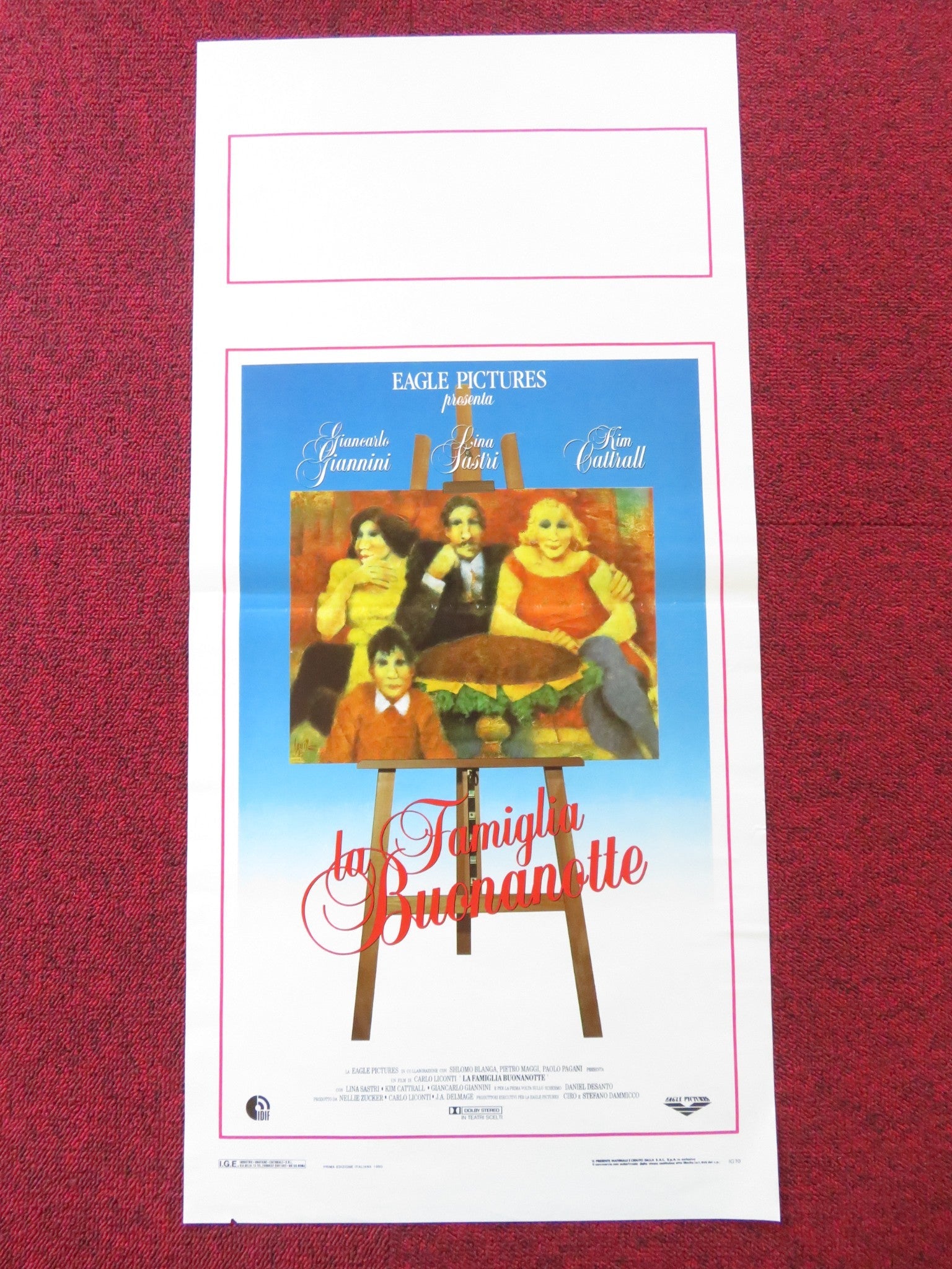 LA FAMIGLIA BUONANOTTE ITALIAN LOCANDINA POSTER GIANNINI KIM CATTRALL 1989 Rendezvous Cinema Movie posters
