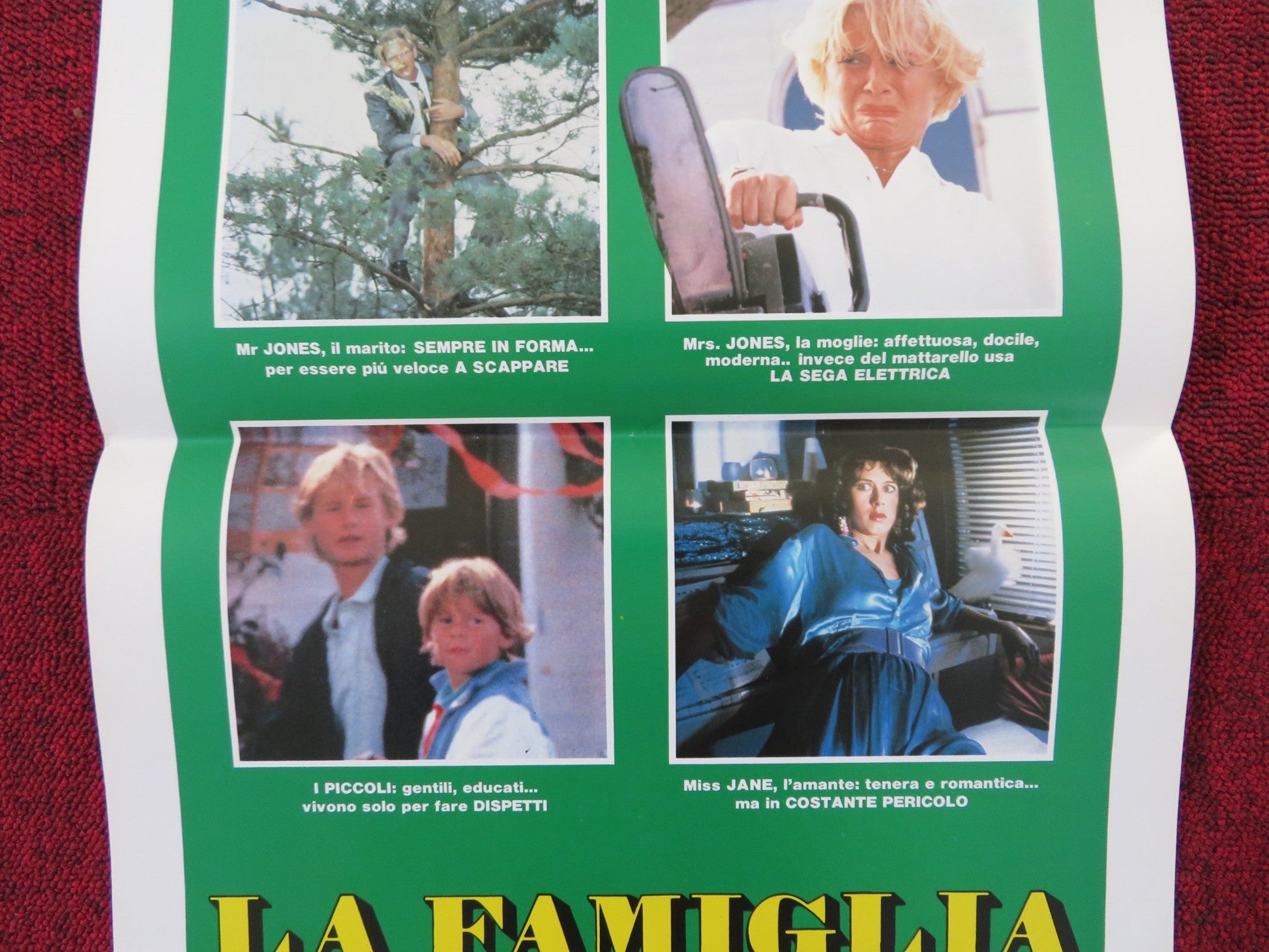 LA FAMIGLIA PIU' PAZZA DEL MONDO ITALIAN LOCANDINA POSTER PETER FABER 1987 Rendezvous Cinema Movie posters