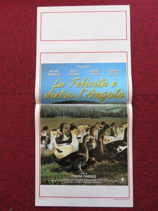 LA FELICITA E DIETRO L'ANGOLO ITALIAN LOCANDINA (27.5"x13") POSTER 1996 Movie posters