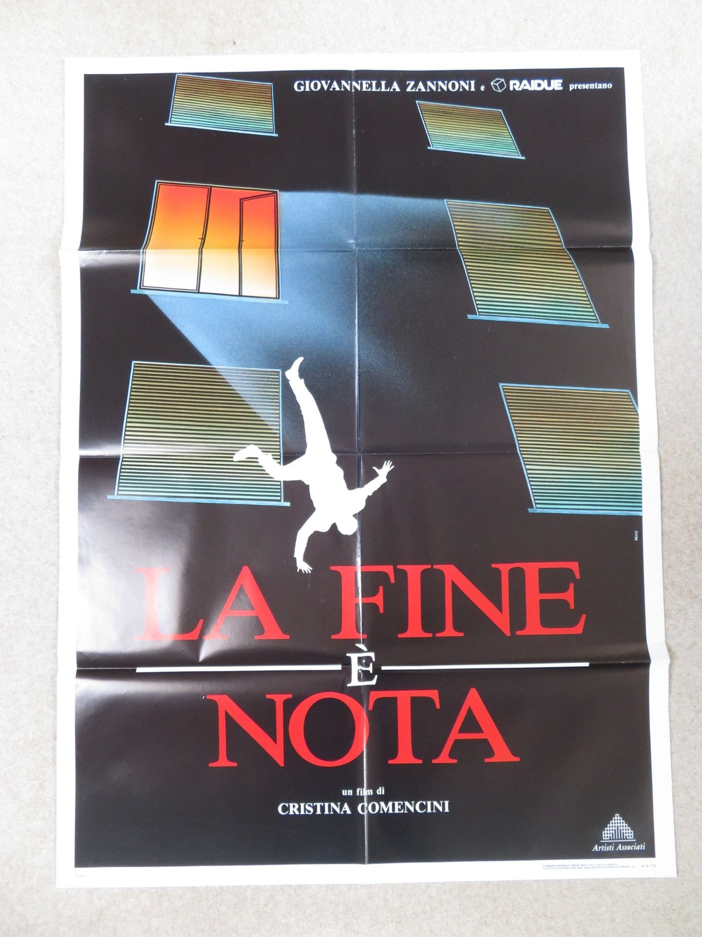 LA FINE E NOTA ITALIAN 2 FOGLIO POSTER FABRIZIO BENTIVOGLIO CARLO CECCHI 1993 Rendezvous Cinema Movie posters