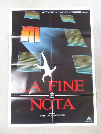 LA FINE E NOTA ITALIAN 2 FOGLIO POSTER FABRIZIO BENTIVOGLIO CARLO CECCHI 1993 Rendezvous Cinema Movie posters