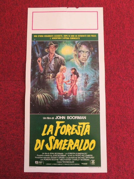 LA FORESTA DI SMERALDO ITALIAN LOCANDINA (27.5"x13") POSTER MEG FOSTER 1985 Movie posters