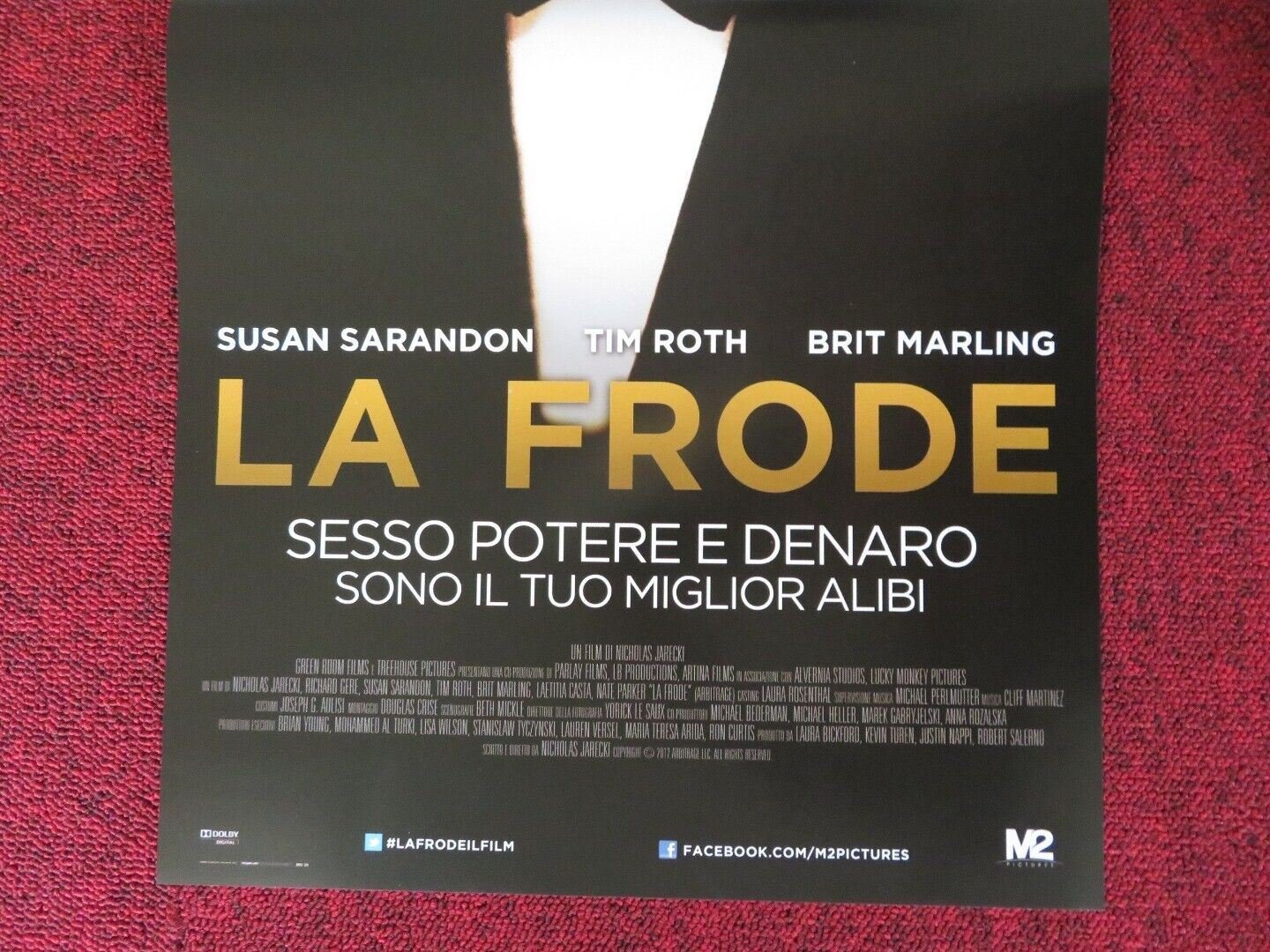 LA FRODE / ARBITRAGE ITALIAN LOCANDINA (26.5"x12.5") POSTER RICHARD GERE 2012 - Rendezvous Cinema