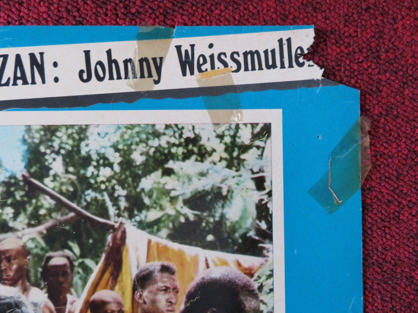 LA FUGA DI TARZAN / TARZAN ESCAPES - B ITALIAN FOTOBUSTA POSTER WEISSMULLE 1954 Rendezvous Cinema Movie posters