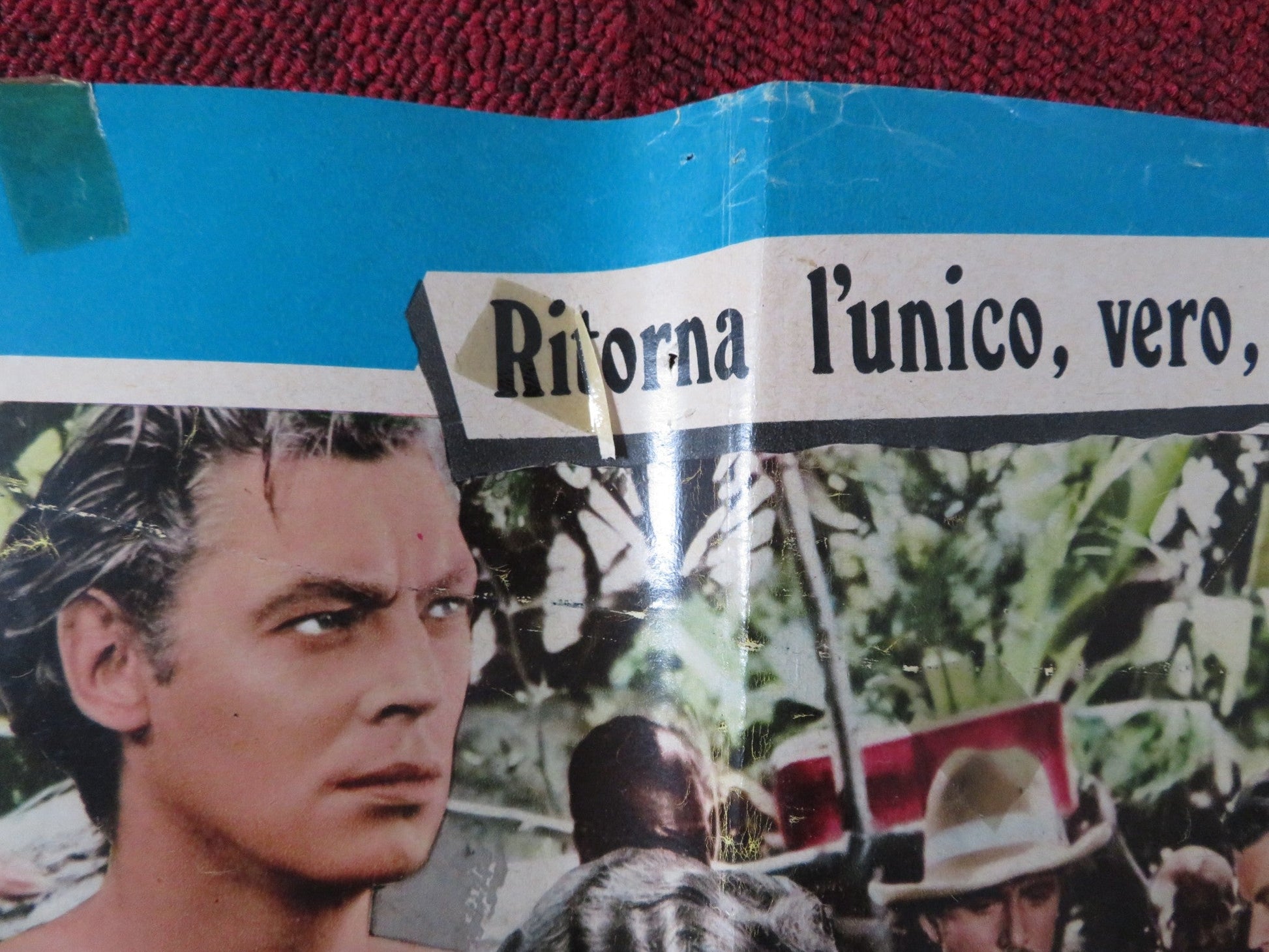 LA FUGA DI TARZAN / TARZAN ESCAPES - B ITALIAN FOTOBUSTA POSTER WEISSMULLE 1954 Rendezvous Cinema Movie posters