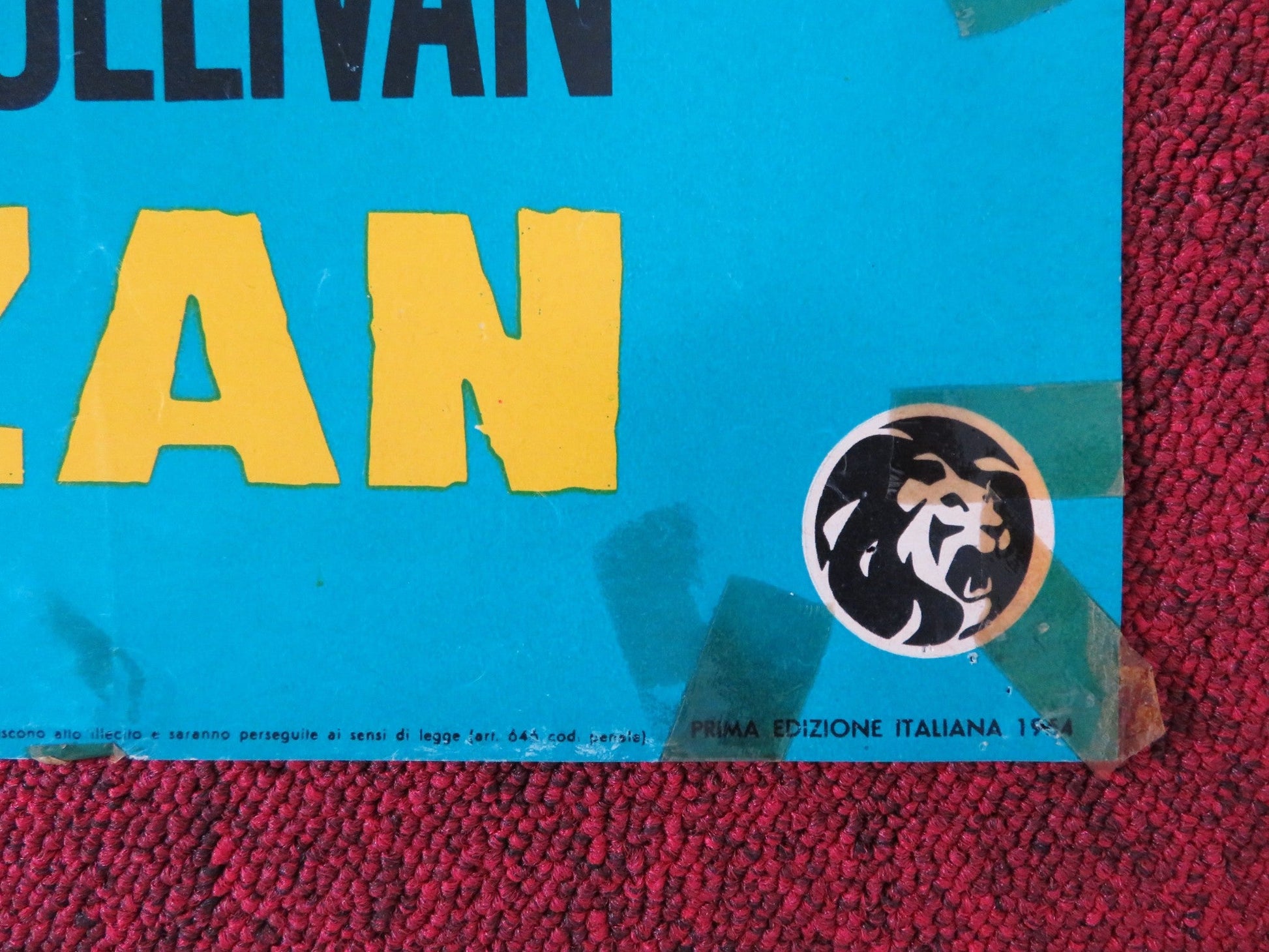 LA FUGA DI TARZAN / TARZAN ESCAPES - B ITALIAN FOTOBUSTA POSTER WEISSMULLE 1954 Rendezvous Cinema Movie posters