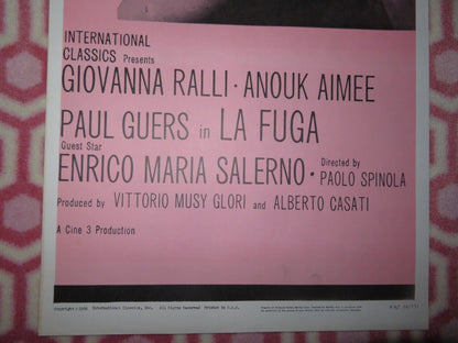 LA FUGA US INSERT (14"x 36") POSTER GIOVANNA RALLI ANOUK AIMEE 1966 - Rendezvous Cinema