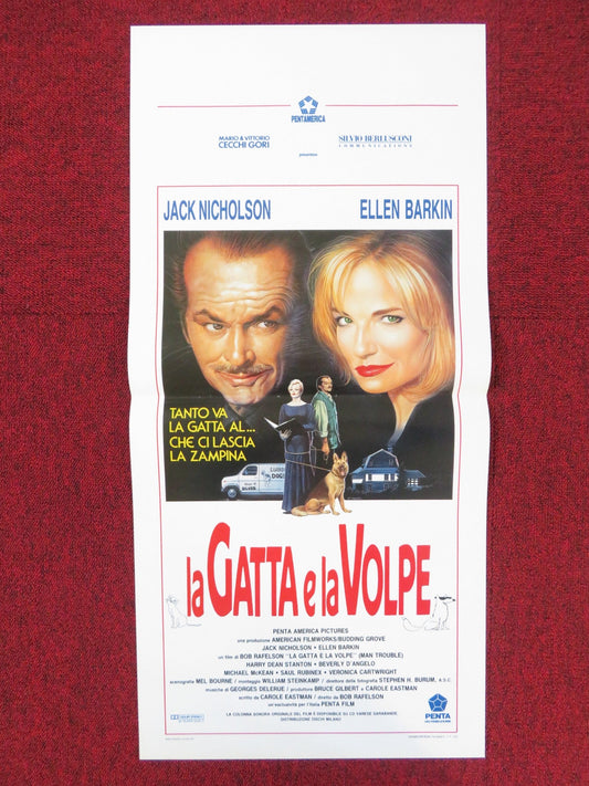LA GATTA E LA VOLPE ITALIAN LOCANDINA POSTER JACK NICHOLSON ELLEN BARKIN 1992 Rendezvous Cinema Movie posters