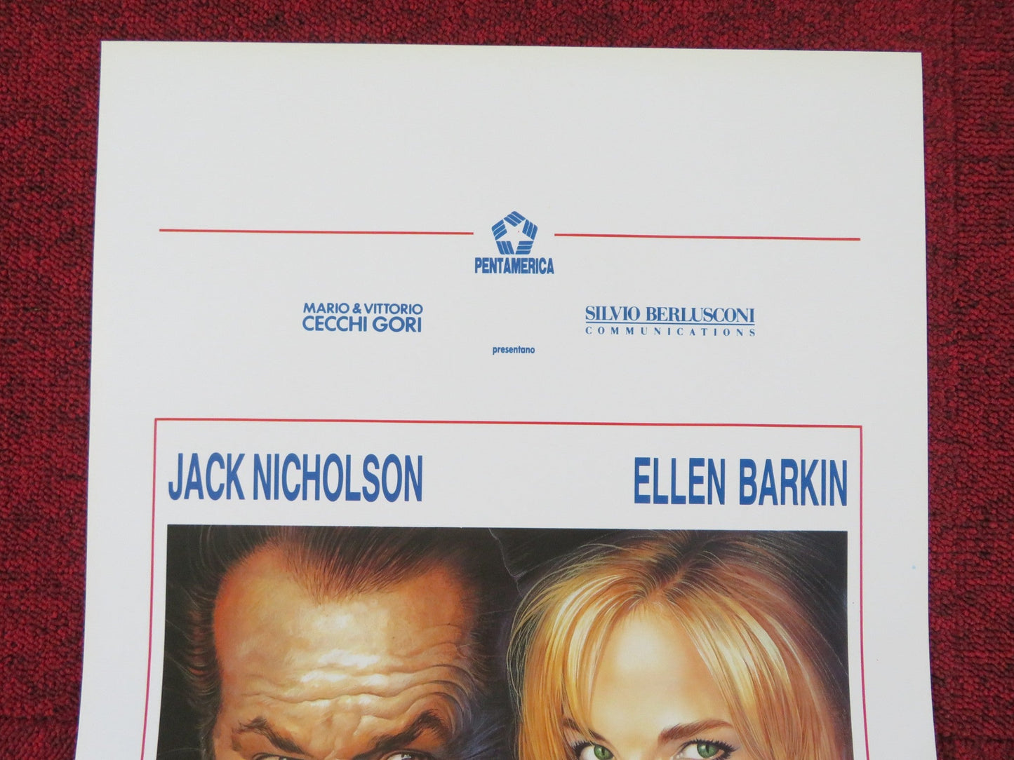 LA GATTA E LA VOLPE ITALIAN LOCANDINA POSTER JACK NICHOLSON ELLEN BARKIN 1992 Rendezvous Cinema Movie posters