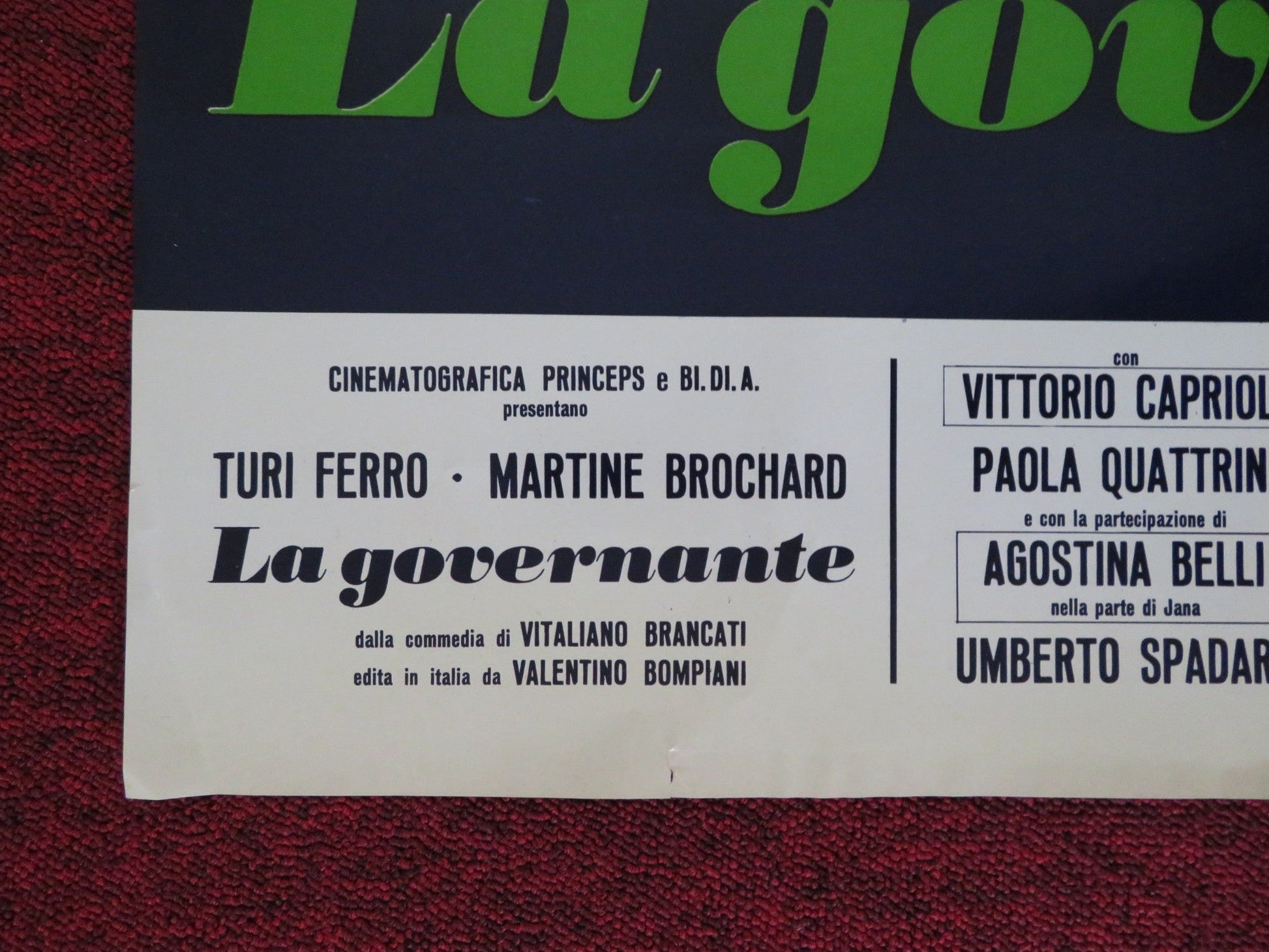 LA GOVERNANTE ITALIAN FOGLIO POSTER TURI FERRO MARTINE BROCHARD 1974 Rendezvous Cinema Movie posters
