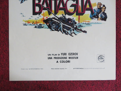 LA GRANDE BATTAGLIA ITALIAN LOCANDINA POSTER MIKHAIL NOZHKIN N. OLYALIN 1971 Rendezvous Cinema Movie posters